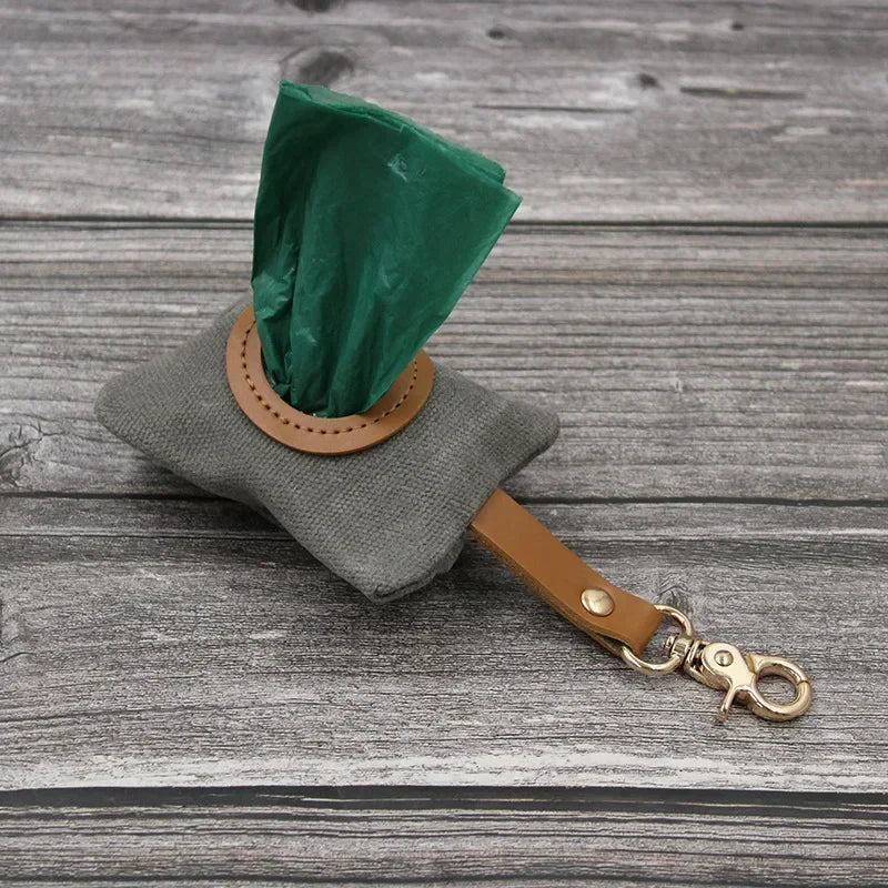 Pet Dog Poop Bag Holder Leash Adjustable Mini Travel Garbage Bag Waste Dispenser Portable Cleaning Tool