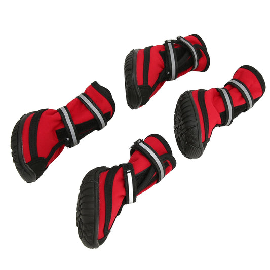 Dog Hiking Shoes with Strong Slip Resistant Sole Summer Breathable Adjustable Reflective Pet Paw Protectors Size M