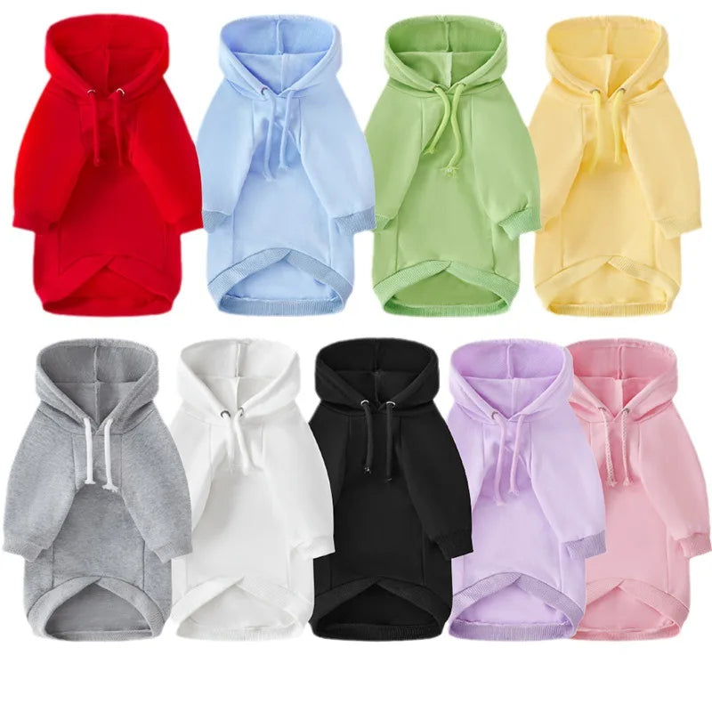 Wholesale  Pet Dog Clothes Luxury Cotton Small Medium Large Big  Plain Winter Warm Pet Dog Clothes Hoodie for Dogs