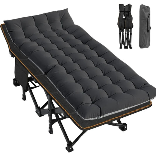 LILYPELLE Folding Camping Cot Heavy Duty Sleeping Cots with Carry Bag Double Layer Oxford Portable Travel Camp Cots for Home and Outdoor Use