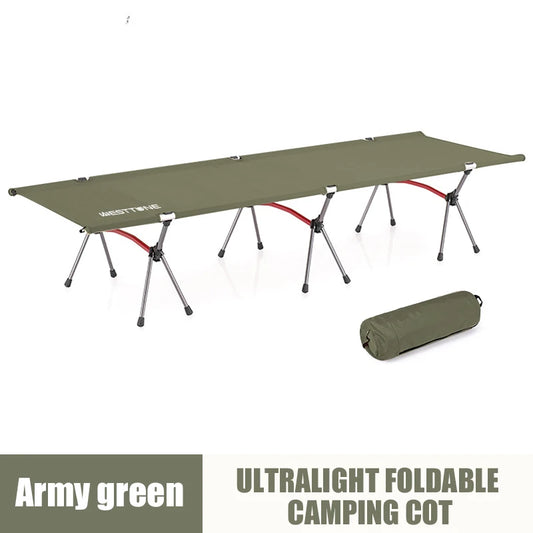 WESTTUNE Camping Cot with Leg Extenders Portable Folding Bed