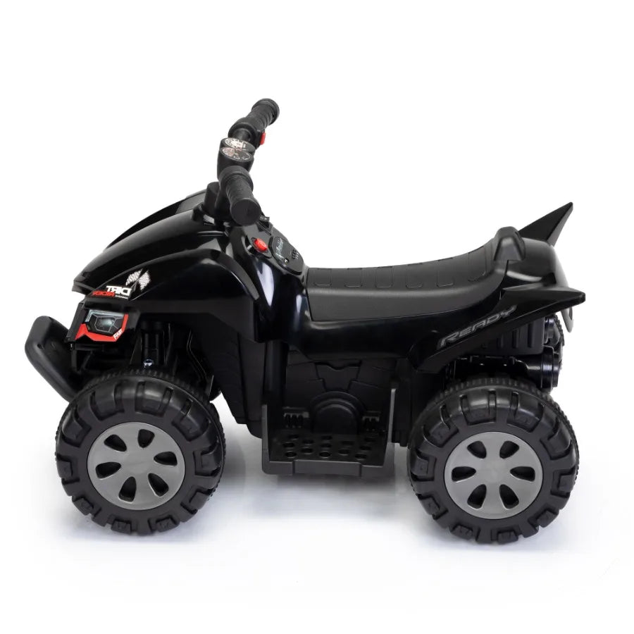 Rideon ATV 6V Battery Powered Electric Quad Car with Music LED Lights and Spray Device for Toddlers Age 3 to 5