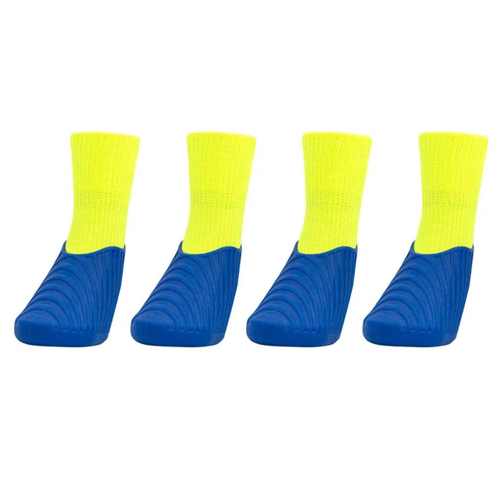 4 Pieces Set Dog Rain Shoes Anti Slip Sole Waterproof Cat Shoe Rubber Boots Outdoor Footwear Socks Dog Foot Cover Protectors