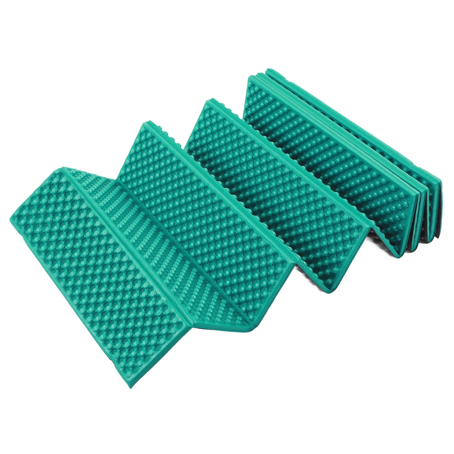 Double Egg Crate Sleeping Pad Foldable Thickened Foam Sleep Mat for Outdoor Camping 186x57CM Dark Green