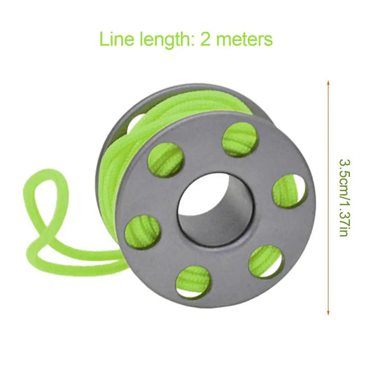 Dive Reel Scuba Durable Mini Spool Reel 2m Aluminum Alloy Finger Reel for Underwater Diving and Snorkeling