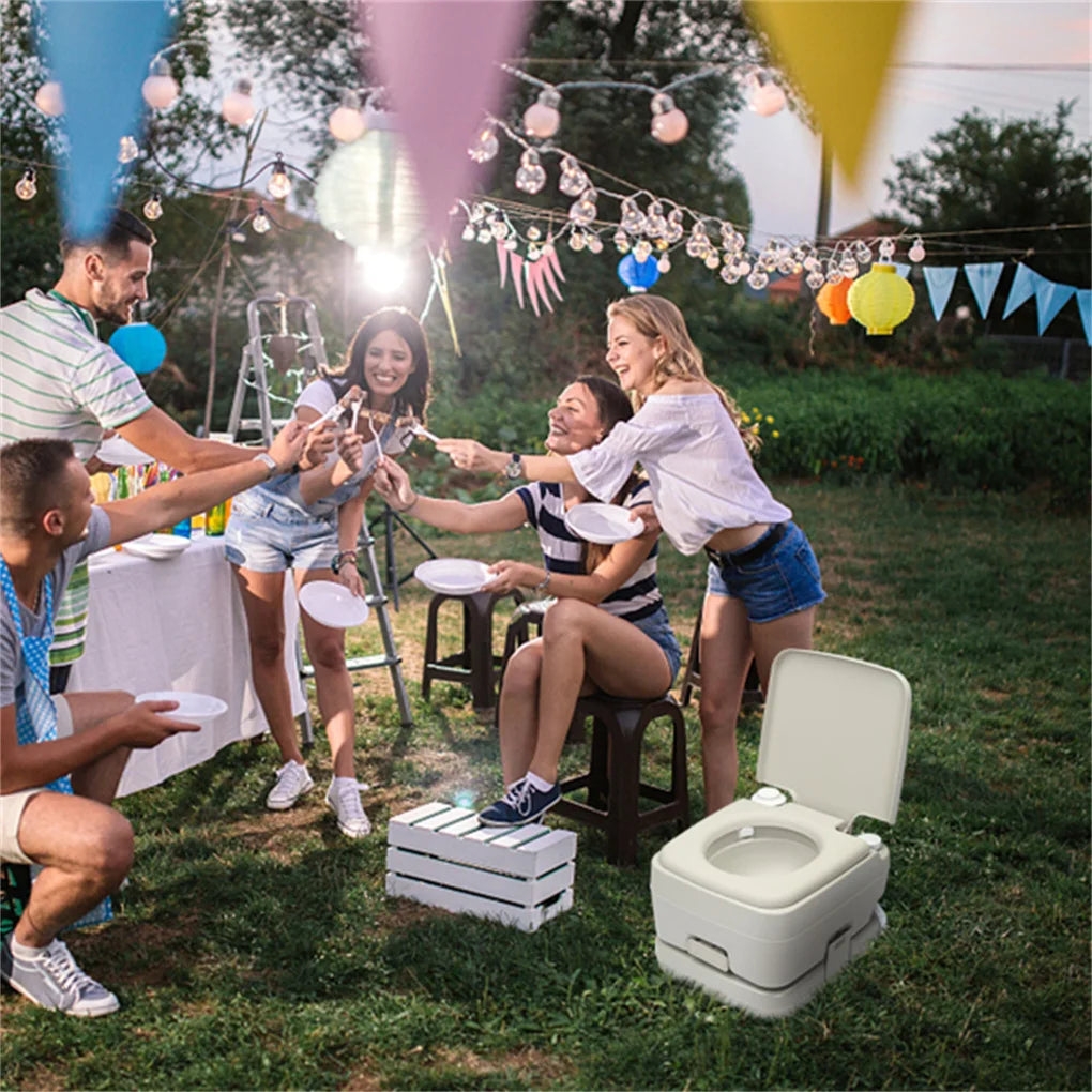 Outdoor Portable Camping Toilet for Travel Boating and Caravan Use Mobile Removable Flush Toilet for Elderly and Pregnant Women