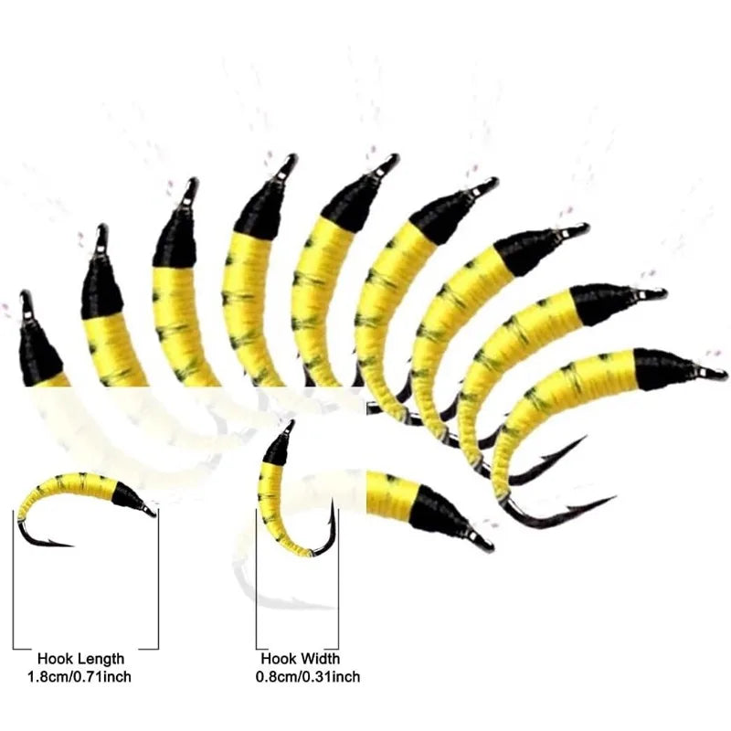 Fly Fishing Flies Kit 50 Pcs Handmade Fly Fishing Gear with Dry Wet Flies Streamers Trout Bass Fishing Assortment
