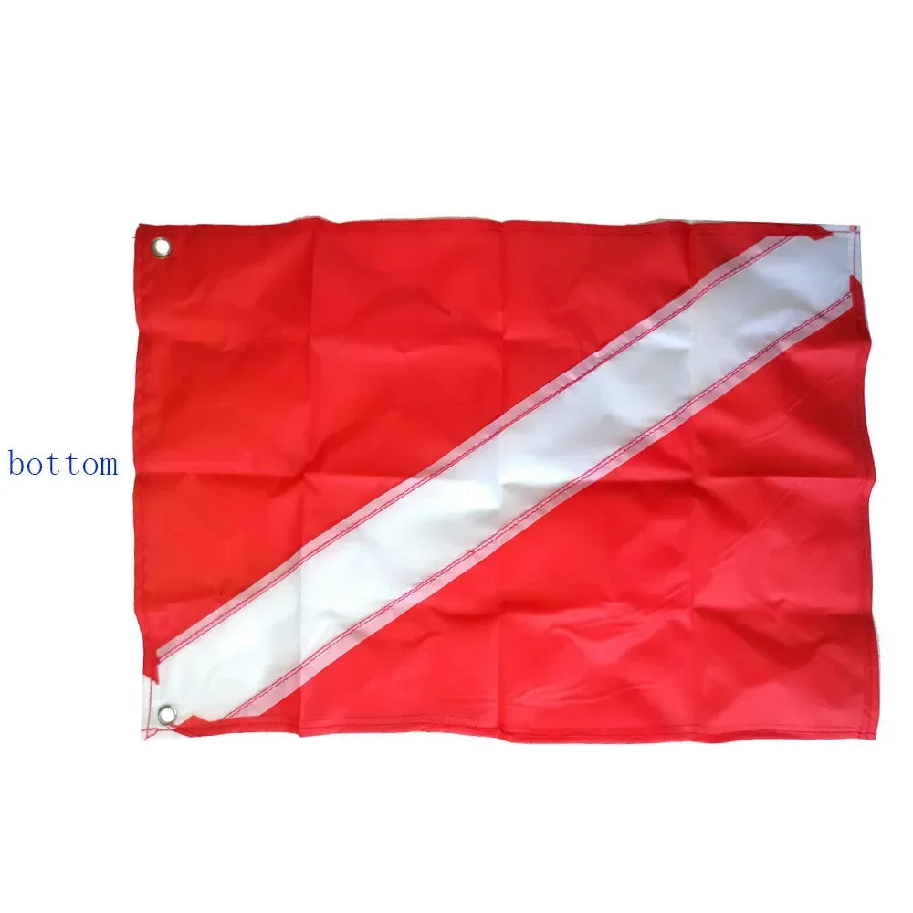 2 Size Large Dive Boat Flag International Sign Universal Scuba Diving Boat Floating Flag with Metal Grommets Accessories Scuba