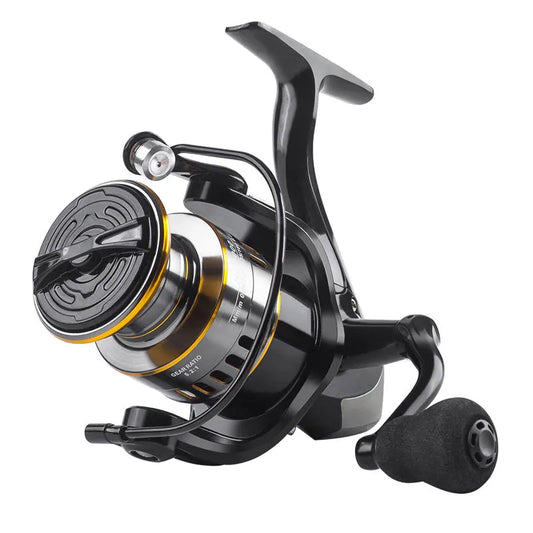 1 Piece Two-Hand Rotating Fishing Reel HE1000-7000 Series 5.2:1 Gear Ratio 22.05lb Extraction Smooth Aluminum Alloy Body Left Right Hand Changeable Suitable for Freshwater and Saltwater Fishing