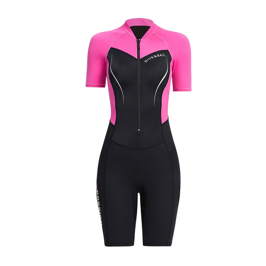 Women Wetsuit One Piece Swimsuits 1.5MM Neoprene Swimsuit for Swimming Diving Snorkeling Surfing Clothes S-XXL