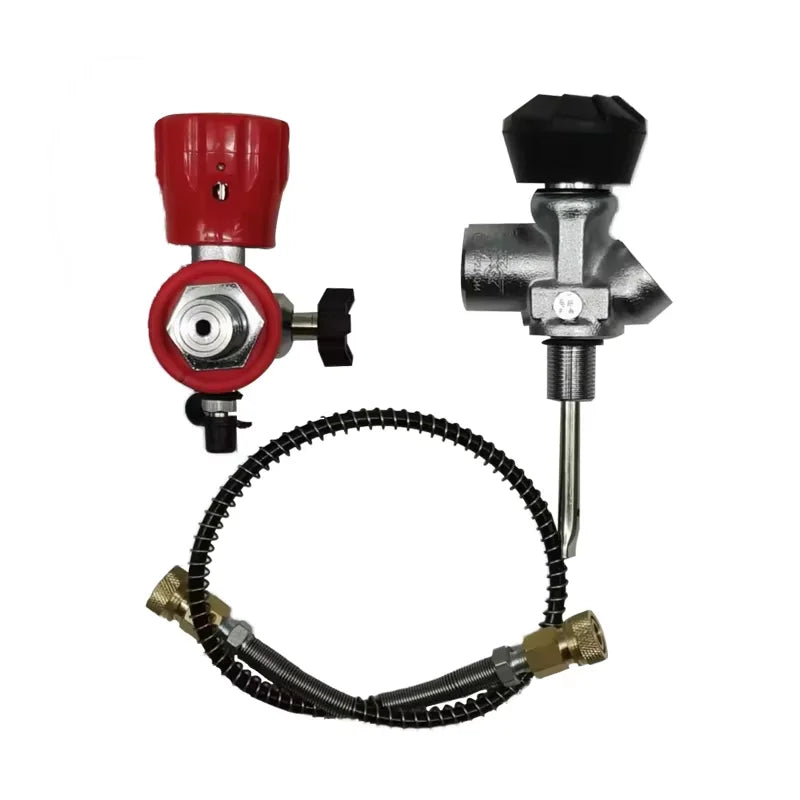 Acecare 4500Psi Scuba Adapter Regulator With Gauge Scuba Tank Valve Filling Station
