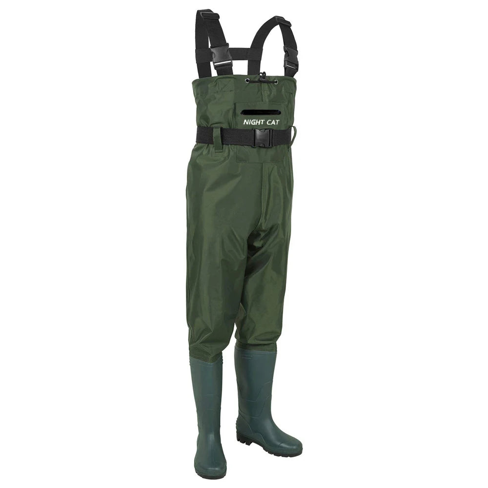 Lightweight Waterproof Breathable Fishing Waders PVC Rubber Chest Waders with Boots for Hunting and Diving