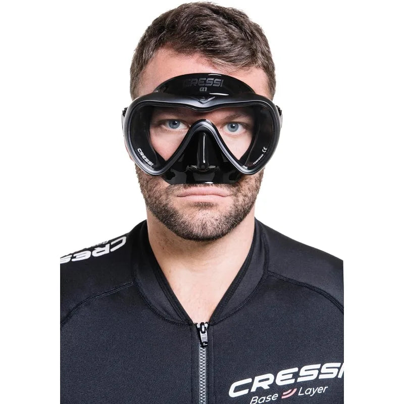 Cressi Anti-Fog Wide View Single Lens Scuba Diving and Freediving Masks A1