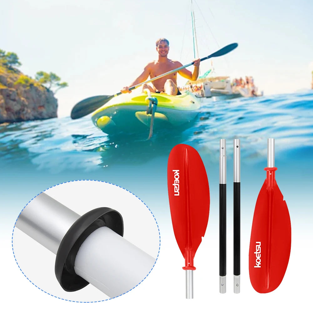 4-Piece Double-Head Surfpaddle Adjustable Floating Kayak Paddle Stand Up Paddleboard Paddles for Outdoor Water Sports