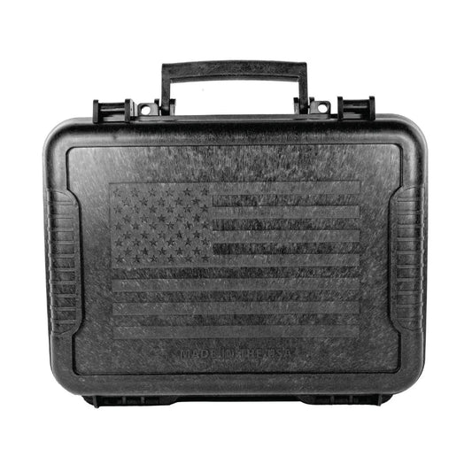 Max-Ops Black Hard Sided Handgun Case TSA Approved All Weather Design 3.5 x 11.5 x 9.5 Inches