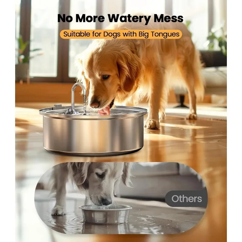 Dog Water Bowl Dispenser 7L Quiet Automatic Stainless Steel BPA Free for Cats