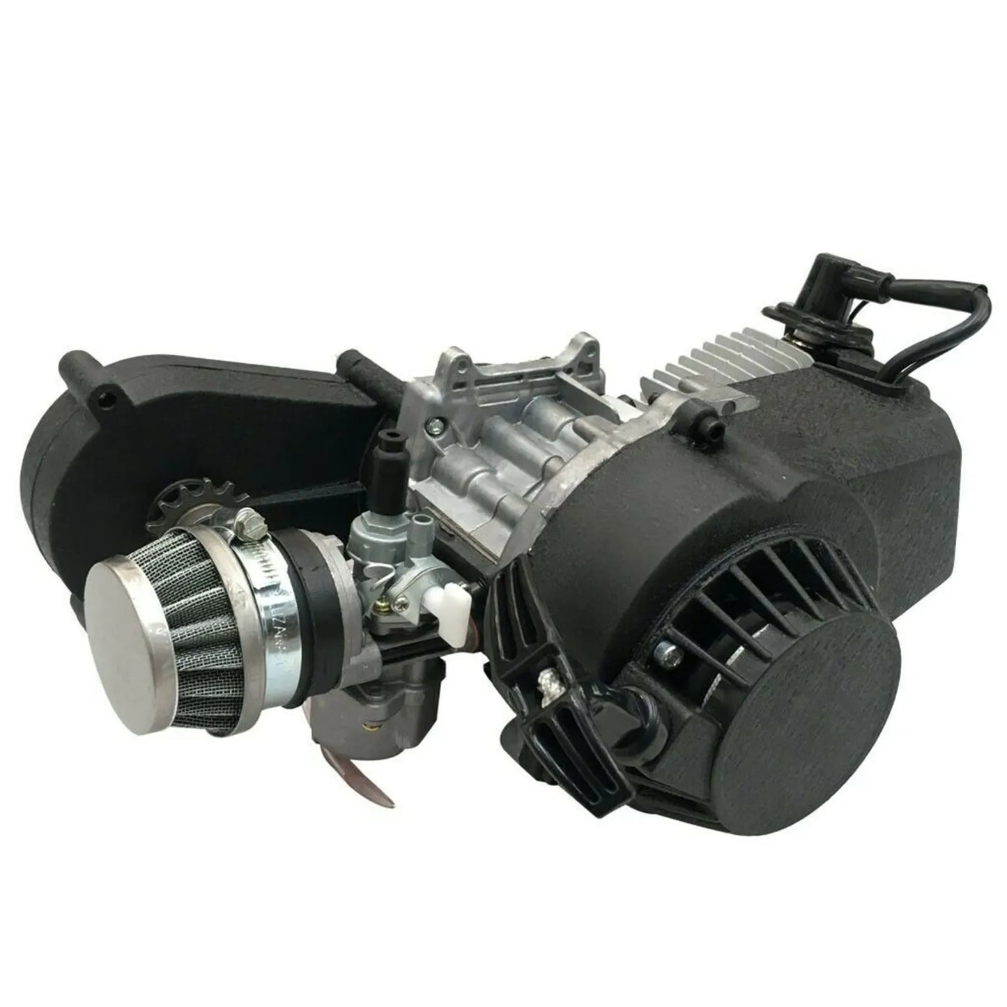 2 Stroke 49CC Pull Start Engine Mini Dirt Bike Motor Gear Box Chain Kit for Mini Pit Bike ATV Quad Scooter Single Cylinder