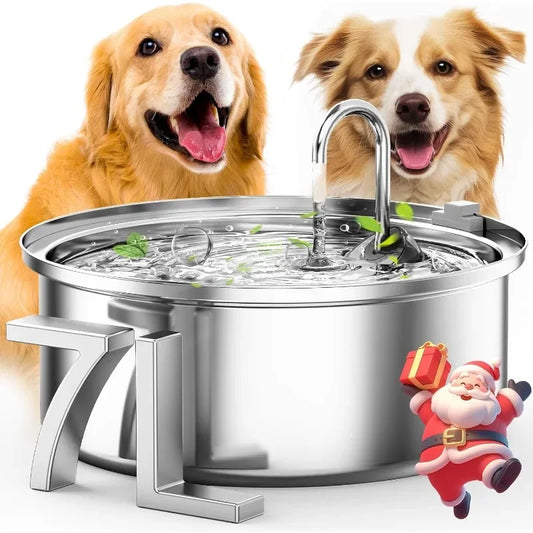 Dog Water Bowl Dispenser 7L Quiet Automatic Stainless Steel BPA Free for Cats