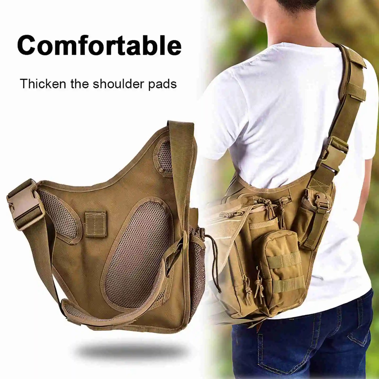 2025 New Men Military Chest Shoulder Bag Pack for Travel Hiking Outdoor Equipment