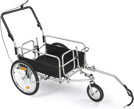 Bike Cargo Trailer Heavy Duty 220 Pounds Bicycle Wagon Cart 20 Inch Wheel Folding Groceries Hauler with Safe Hitch System