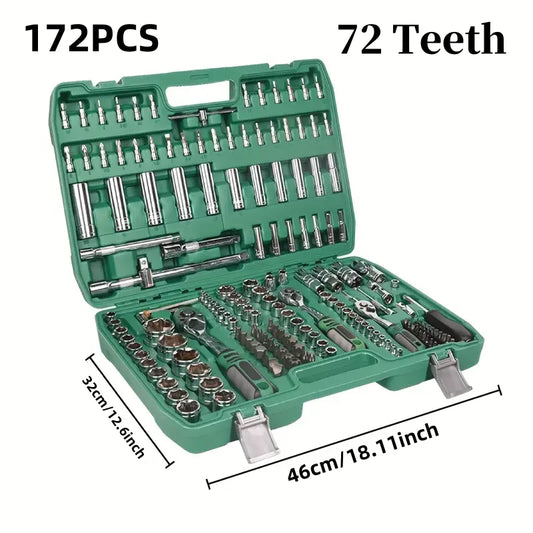 72 Teeth 151 Piece Professional Auto Repair Tool Set Home Hardware Hand Tool Set Best Gift for Dad
