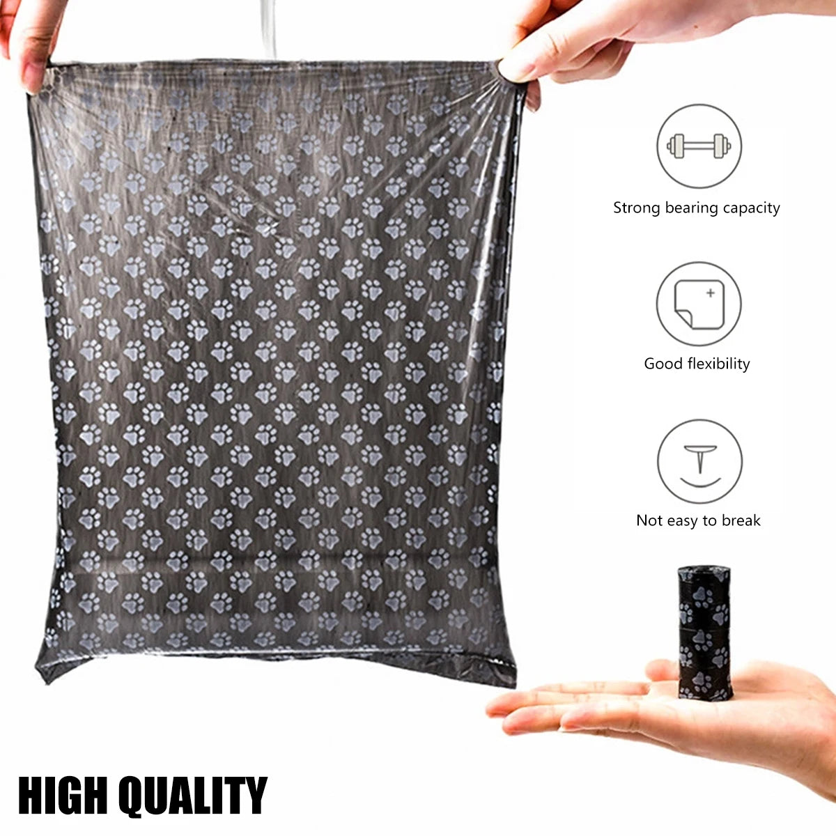 Biodegradable Dog Poop Bags 30/60 Rolls Refill with Adjustable Dispenser 100 Percent Leak Proof Waste Bags
