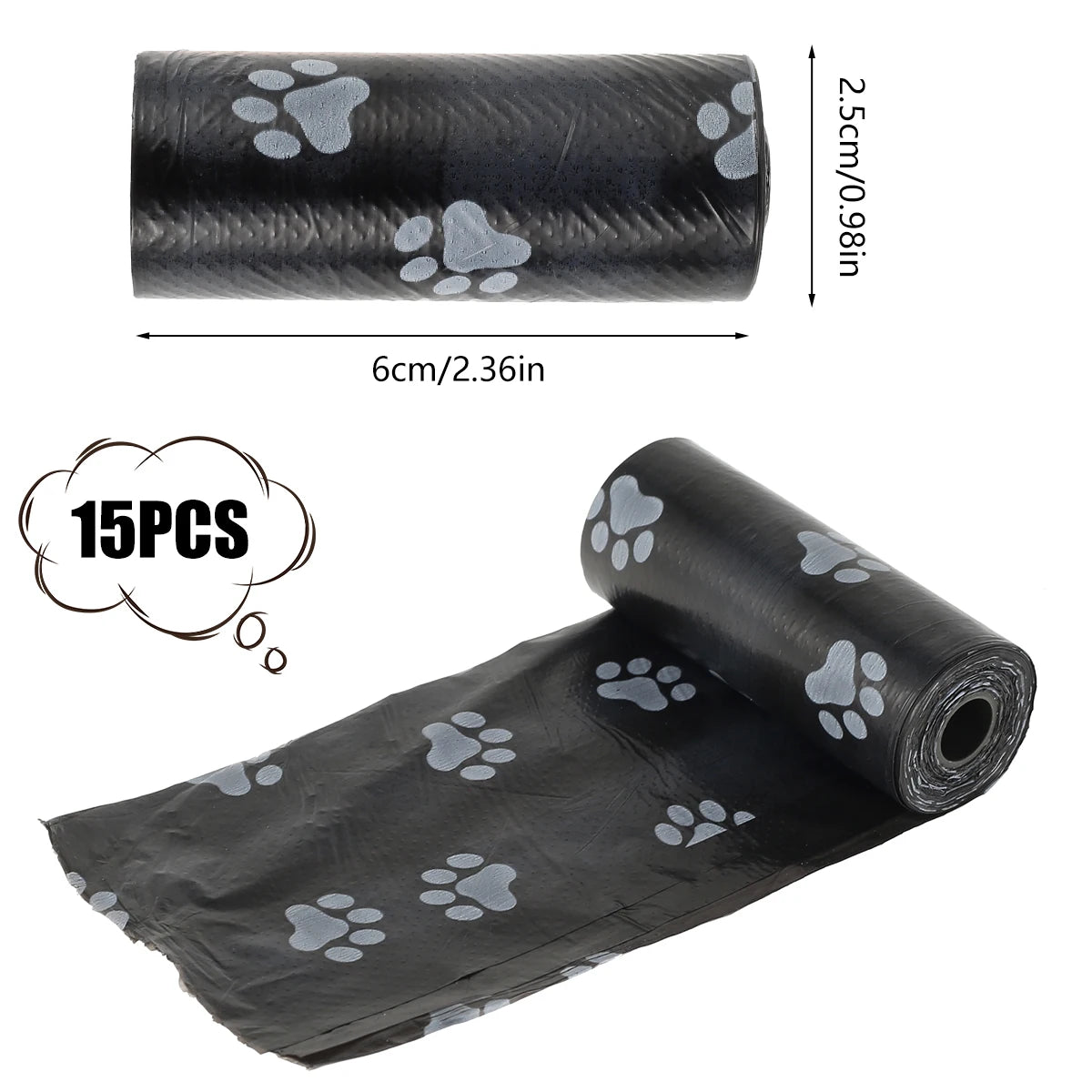 Biodegradable Dog Poop Bags 30/60 Rolls Refill with Adjustable Dispenser 100 Percent Leak Proof Waste Bags