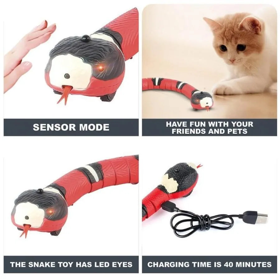 Automatic Cat Toys Eletronic Snake Interactive Toys Smart Sensing Snake Tease Toys For Cats Dogs Pet Kitten Toys Pet Accessorie