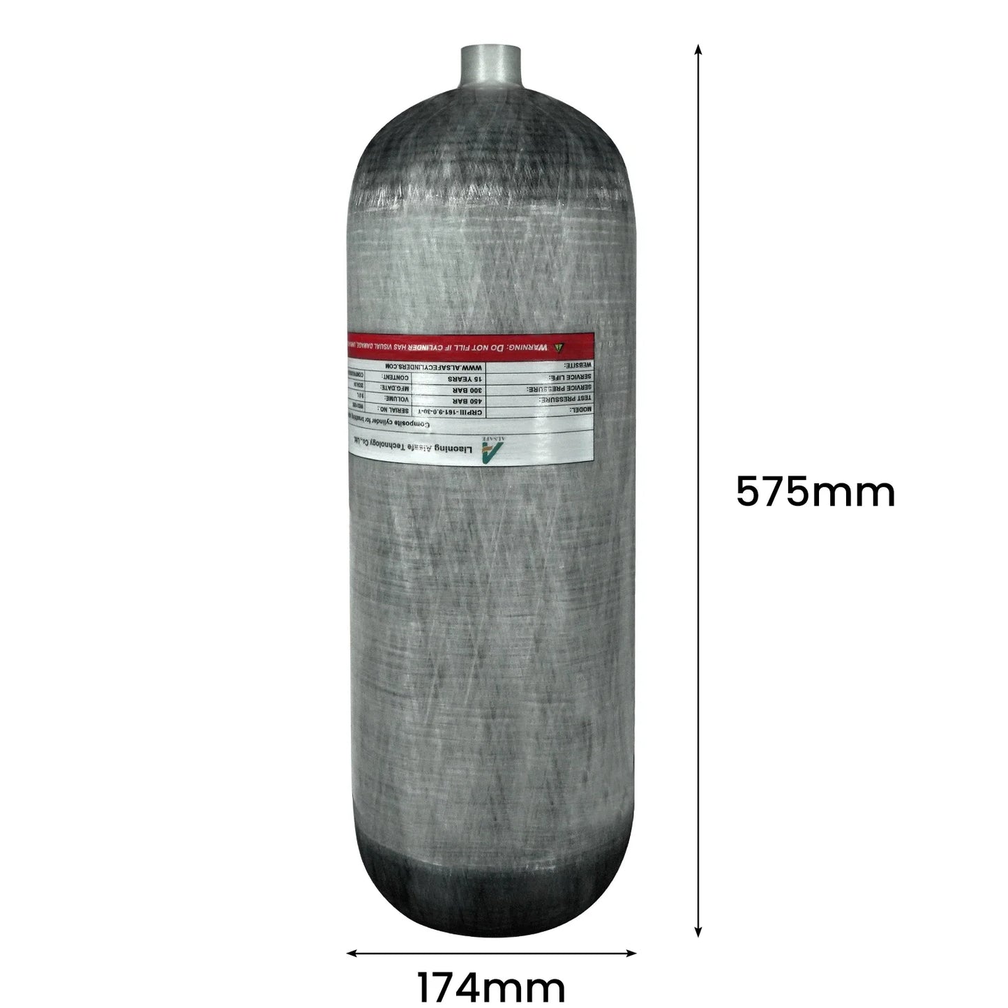 TUXING 4500PSI 300Bar 9L Carbon Fiber Diving Cylinder High Pressure Large Capacity Swimmer Equipment
