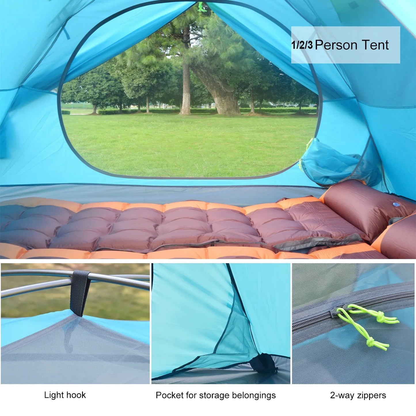 Desert Fox Camping Tents 1/2/3 Person Waterproof Lightweight