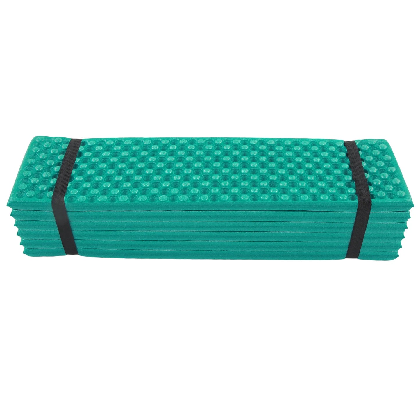 Double Egg Crate Sleeping Pad Foldable Thickened Foam Sleep Mat for Outdoor Camping 186x57CM Dark Green
