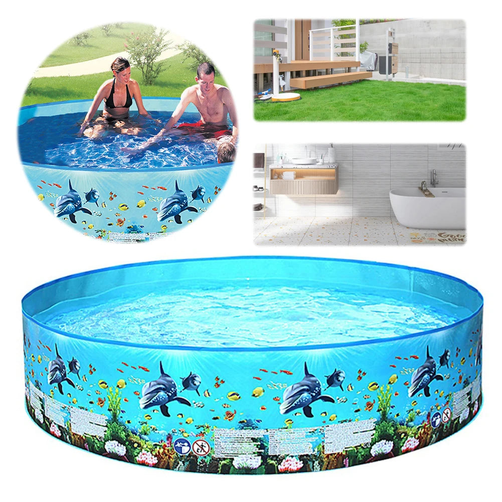 Inflatable Swimming Pool Large Capacity Spray Pool Reusable Baby Bathtub Pool for Outdoor Indoor Playing Water Accessories