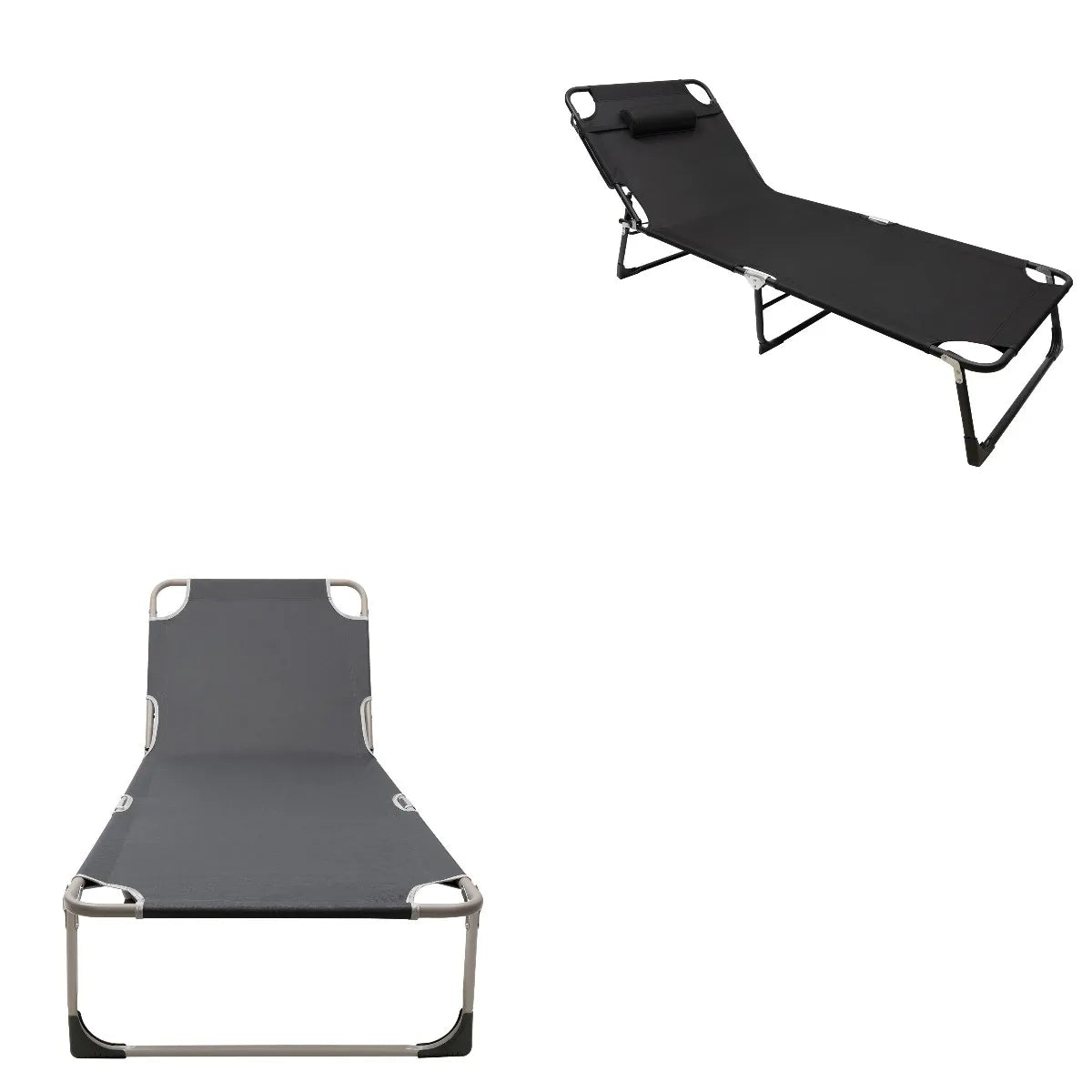 Portable Folding Camping Cot Adjustable Outdoor Lounge Chair Sleeping Bed for Pool Beach Patio