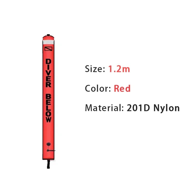 Scuba Diving Buoy Set 1.2m 1.5m 1.8m Colorful Safety Float