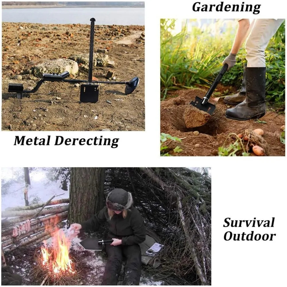 Camping Shovels Axe Military Spade Folding Off Road Tool Kit for Camping Hiking Metal Detecting and Emergency Outdoor Use