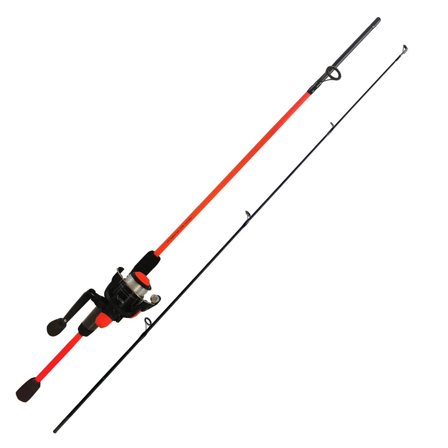 Wayfarer Spinning Fishing Rod and Reel Combo, Orange 5.6ft