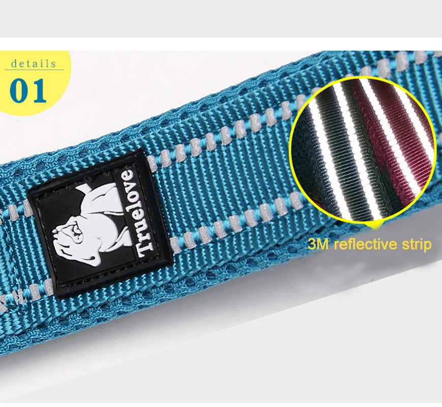 Truelove Soft Mesh Nylon Dog Leash Double Thickness Reflective Safe Walking Training Pet Lead TLL2112