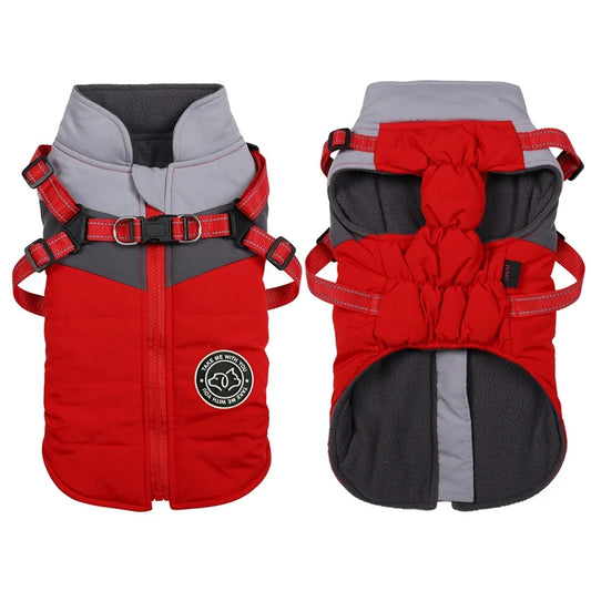 Winter Dog Harness Vest for Small Dogs Waterproof Warm Pet Jacket for Shih Tzu Chihuahua Pug