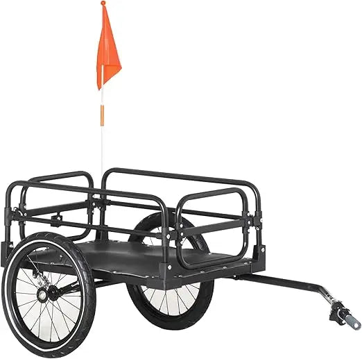 Bike Cargo Trailer Bicycle Wagon with Suspension and Triple Safety Features 16 Inch Wheels 88 Pounds Maximum Load