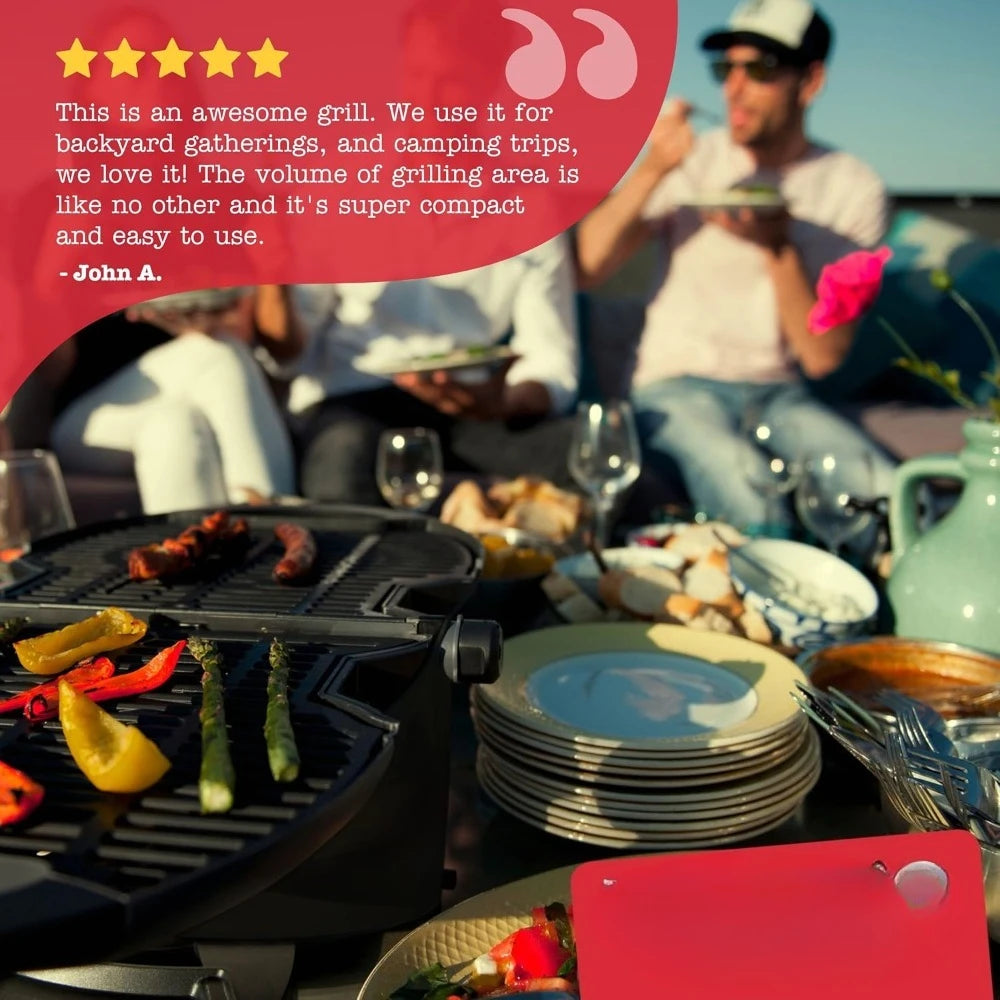 Portable Propane Gas Grill for Camping BBQ Small Lightweight Outdoor Grill Perfect for Tailgating RV Travel and Boats