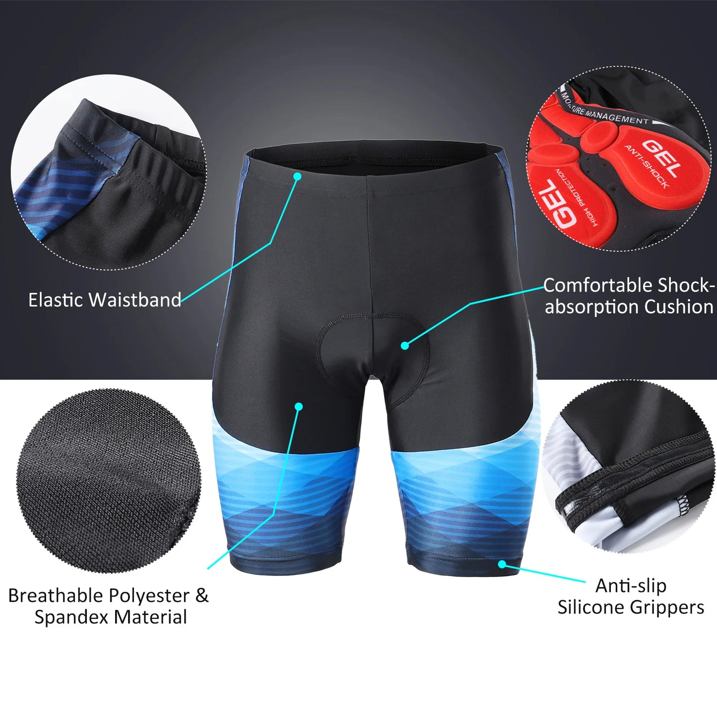 Lixada Men Cycle Jersey Breathable Short Sleeve Bike Shirt and Padded Shorts MTB Clothing Suit