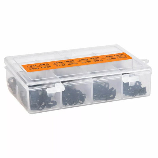 80PCS Ceramic Fishing Rod Guide Tips Top Eye Rings Line Repair Kit 8 Sizes Set Durable Fishing Tools