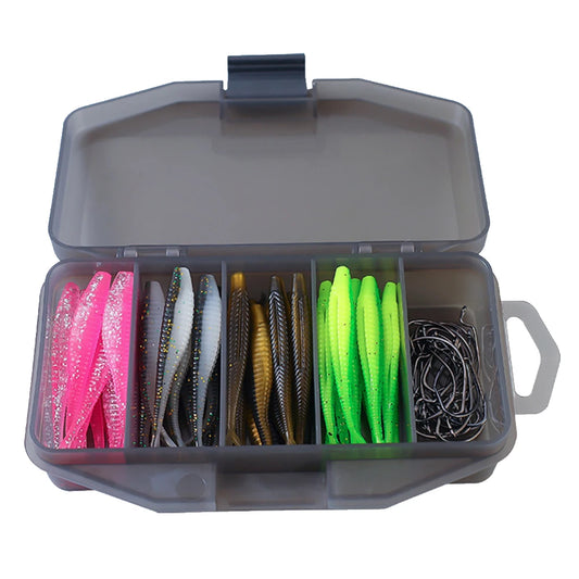 61pcs/set Bionic Fishing Lures Fork Tail Wobbler Bait Tools