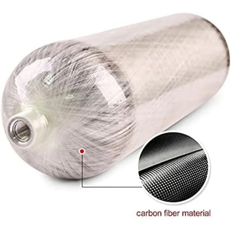TUXING 4500 PSI Carbon Fiber Scuba Tank 6.8L High Pressure Composite Cylinder Deep Dive Gas Cylinder