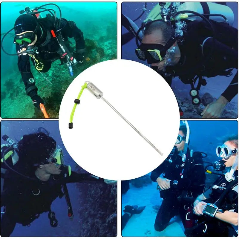 Tickle Stick Scuba Diving Stick Stainless Steel Lobster Tickle Stick with Lanyard Multifunctional Pointer for Underwater Adventures