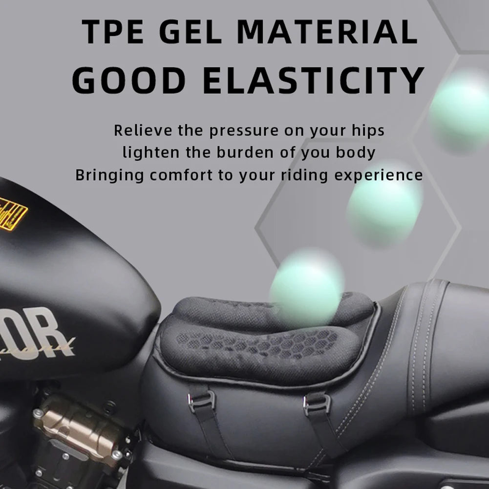 Motorbike Saddle Breathable Motorcycle Air Cushion Soft Rear Seat Pad Accessories for Summer Riding