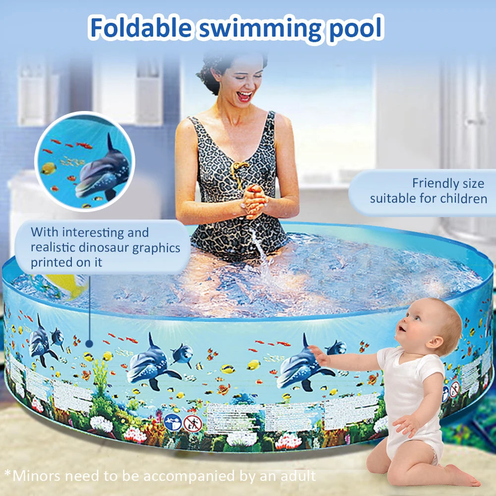 Inflatable Swimming Pool Large Capacity Spray Pool Reusable Baby Bathtub Pool for Outdoor Indoor Playing Water Accessories