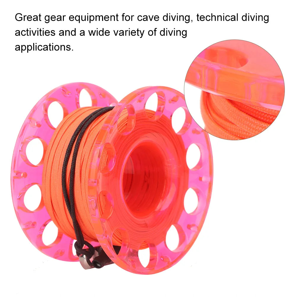 Underwater Accessory 30m 4 Colors Plastic Diving Finger Spool