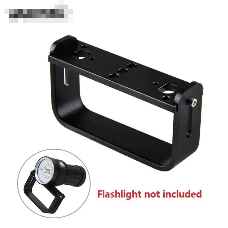 Professional Diving Photographic Flashlight Handle Mount Scuba Flash Light U-Type handle Bracket Stand Mount Pool float Pool net