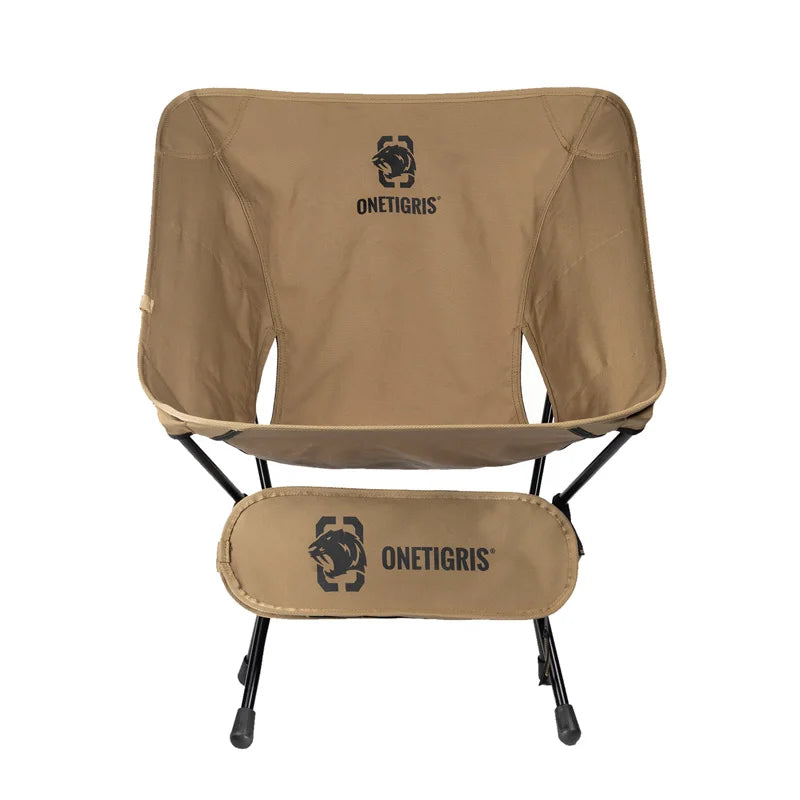 OneTigris Portable Camping Chair Multicam Foldable Outdoor Chair for Camping Trekking Fishing BBQ Parties Gardening Indoor Use